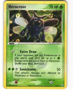 Heracross Reverse Holo Pokemon TCG Hidden Legends 7/101 MP - Image 1