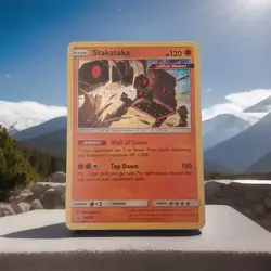 Pokemon TCG Stakataka SM209 Sun & Moon Holo Black Star Promo 2019 Cosmos - Image 1