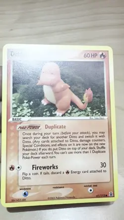 Pokemon Ditto Charmander 61/113 EX Delta Species 2005 NM/LP - Image 2