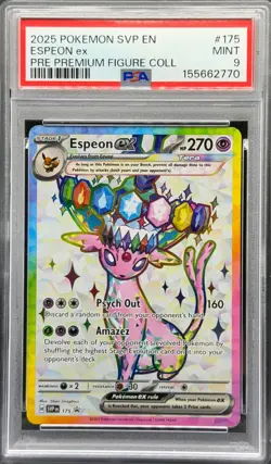 2025 POKEMON SVP EN-SV BLACK STAR PROMO #175 ESPEON EX PSA 9 - Image 1