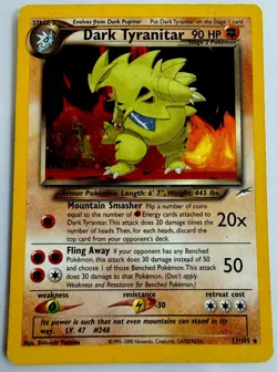 Dark Tyranitar - 11/105 - Pokemon Neo Destiny Unlimited Holo MP/EX - Image 1