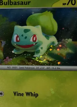 Bulbasaur 046 Swirl 🌀 Cosmos Holo Bleed Error Rare Pokemon TCG Black Star Promo - Image 1