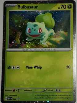 Bulbasaur 046 Swirl 🌀 Cosmos Holo Bleed Error Rare Pokemon TCG Black Star Promo - Image 3