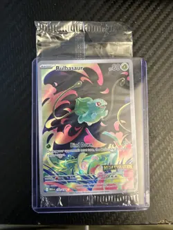 Pokemon TCG Bulbasaur 133/132 Illustration Rare Mega Evolutions Stamped Promo - Image 1