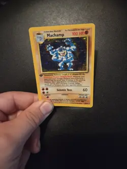 Pokemon TCG Machamp Holo Rare 1st Edition Base Set 8/102 - Image 3