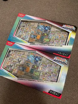 Pokemon LUCARIO ex & TYRANITAR ex PREMIUM COLLECTION Box - Image 2