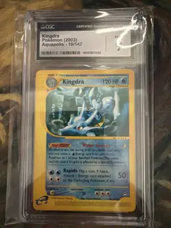 Pokemon Aquapolis Set Regular Finish Kingdra eReader 19/147 - CGC 9 NM - Image 1