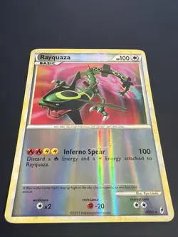 Pokemon TCG Rayquaza 20/95 Call of Legends Reverse Holo Rare English 2011 MP - Image 2
