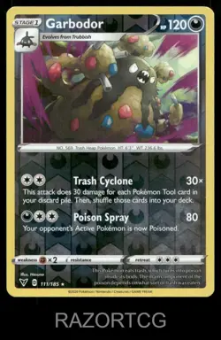 GARBODOR 111/185 R VIVID VOLTAGE POKEMON REVERSE HOLO LP - Image 2