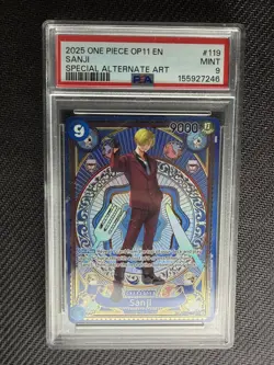 2025 One Piece OP11 Sanji SP Alternate Art PSA 9 - Image 1