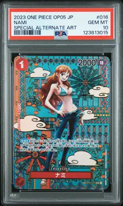 2023 One Piece Japanese OP05 #016 Nami Special Alternate Art PSA 10 GEM MINT - Image 1