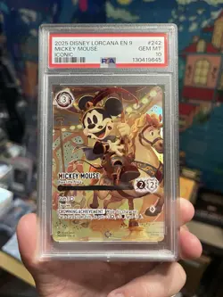 Disney Lorcana Mickey Mouse Brave Little Prince Iconic 242/204 Fabled PSA 10 GEM - Image 3