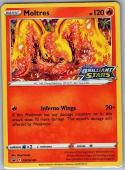Moltres SWSH185 Holo SWSH: Sword & Shield Promo Cards - Pokemon Card - NM - Image 1