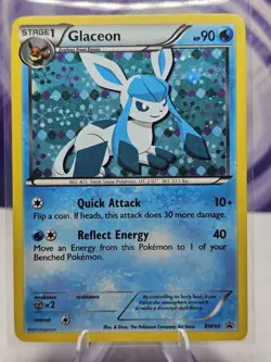 Pokemon TCG Glaceon BW90 Black & White Holo Black Star Promo LP Trading Card - Image 1