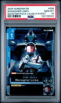 undam Card Game Banagher Links (Launch Event) PSA 10 Gem Mint POP 5 - Image 1