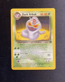 Dark Arbok W Stamped Pokemon Card Promo - Team Rocket 19/82 WOTC Rare - Image 1