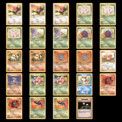 Vintage Pokemon Lot 24 Cards Base Set Jungle Fossil NM-LP Jigglypuff Goldeen - Image 1