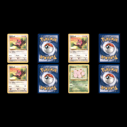 Vintage Pokemon Lot 24 Cards Base Set Jungle Fossil NM-LP Jigglypuff Goldeen - Image 3