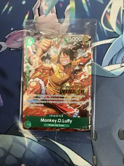 Monkey.D.Luffy P-135 Winner Stamp OP16 Pre-Release Event Promo Card Sealed - Image 1