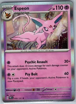 Espeon 033/131 Holo SV: Prismatic Evolutions - Pokemon Card - NM - Image 1