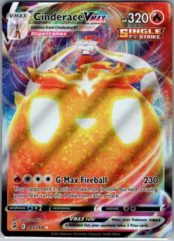Cinderace VMAX 045/264 SWSH08: Fusion Strike - Pokemon Card - NM - Image 1