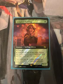 Delighted Halfling (Extended Art) (Surge Foil) MTG: the Lord of the Rings #774 - Image 1
