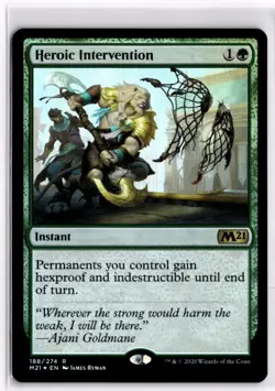 Heroic Intervention Foil Core Set 2021 188 LP x1 MTG Magic: the Gathering - Image 1