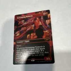 MTG Screaming Nemesis Borderless Duskmourn: House of Horror Mythic 0348 - Image 3