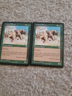 MTG 2 x Crash of Rhinos - Mirage - Image 1