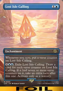 Lost Isle Calling ** FOIL BORDERLESS ** #444 - Lord of the Rings - NM MTG - Image 1