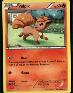 Vulpix Common XY Primal Clash 20/160 Fire Pokemon Card - Image 1