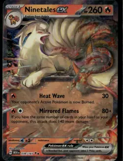 Ninetales ex Double Rare SV: Scarlet & Violet 151 038/165 Fire Holo Pokemon Card - Image 1
