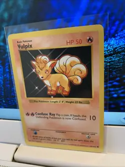 Vulpix Basic Pokemon Card 69/102 SHADOWLESS Pokemon Card - Image 2