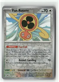 Fan Rotom 085/131 Reverse Holo Prismatic Evolutions Pokemon TCG NM - Image 1