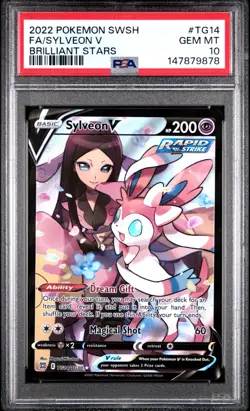 Pokemon 2022 Sylveon V TG14/TG30 Brilliant Stars Trainer Gallery PSA 10-Gem Mint - Image 1