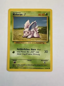 Nidoran M 055/102 GERMAN Base Set Regular Pokemon TCG LP - Image 1