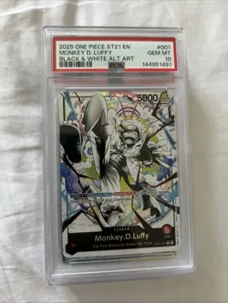 2025 ONE PIECE STARTER DECK ST21-EX GEAR 5 #001 MONKEY D. LUFFY PSA 10 - Image 3