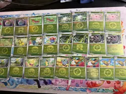 Pokemon TCG Ascended Heroes, Lot Of 25 grass every Reverse Holo and Holo cards - Image 1