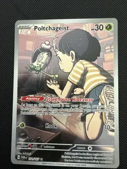 Poltchageist Holo Illustration Rare Pokemon TCG Card Twilight Masquerade 171/167 - Image 1