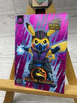 Pikachu as Cosplay Sub-Zero Mortal Kombat Box Hit Non- Pokemon Fan Art Card - Image 3