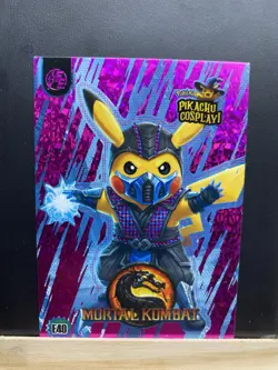 Pikachu as Cosplay Sub-Zero Mortal Kombat Box Hit Non- Pokemon Fan Art Card - Image 5