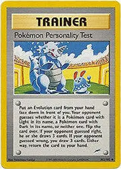 Neo Destiny Trainer - Pokemon Personality Test Pokemon Card 102/105 - Image 1