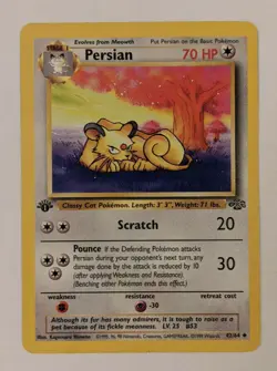 Persian 1st Edition 1999 Jungle Set 42/64 Pokemon Card NM - Image 1
