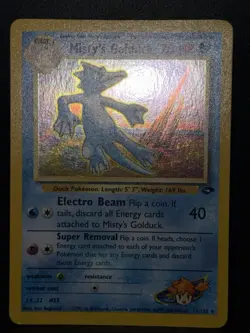 Misty's Golduck 12/132 WOTC Gym Challenge Unlimited Holo Holo Pokemon Card LP - Image 2