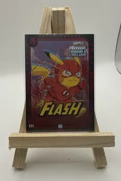 Flash (Pikachu) #E33- Red Holo- Heroes & Villains Flash Edition Pokemon - Image 1
