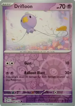 Pokemon TCG - Drifloon - Scarlet & Violet - Reverse Holo - 089/198 - Image 5