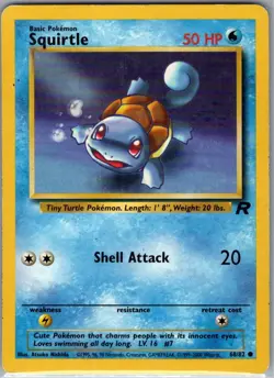 Squirtle 68/82 Non Holo Team Rocket - Pokemon Card - LP - Image 1