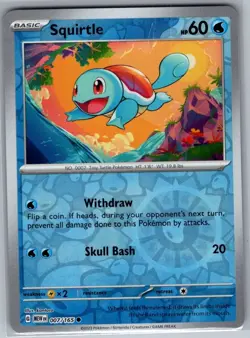 Squirtle 007/165 Reverse Holo SV: Scarlet & Violet 151 - Pokemon Card - NM - Image 1