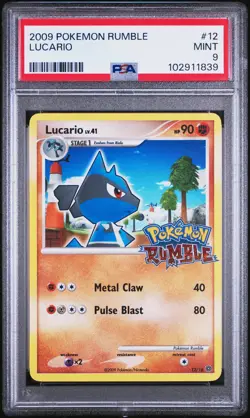 2009 POKEMON RUMBLE #12 LUCARIO PSA 9 - Image 1