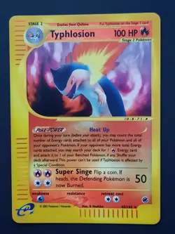 Pokemon Typhlosion Reverse Holo Expedition Base Set [MP] e-Reader 65/165 - Image 1